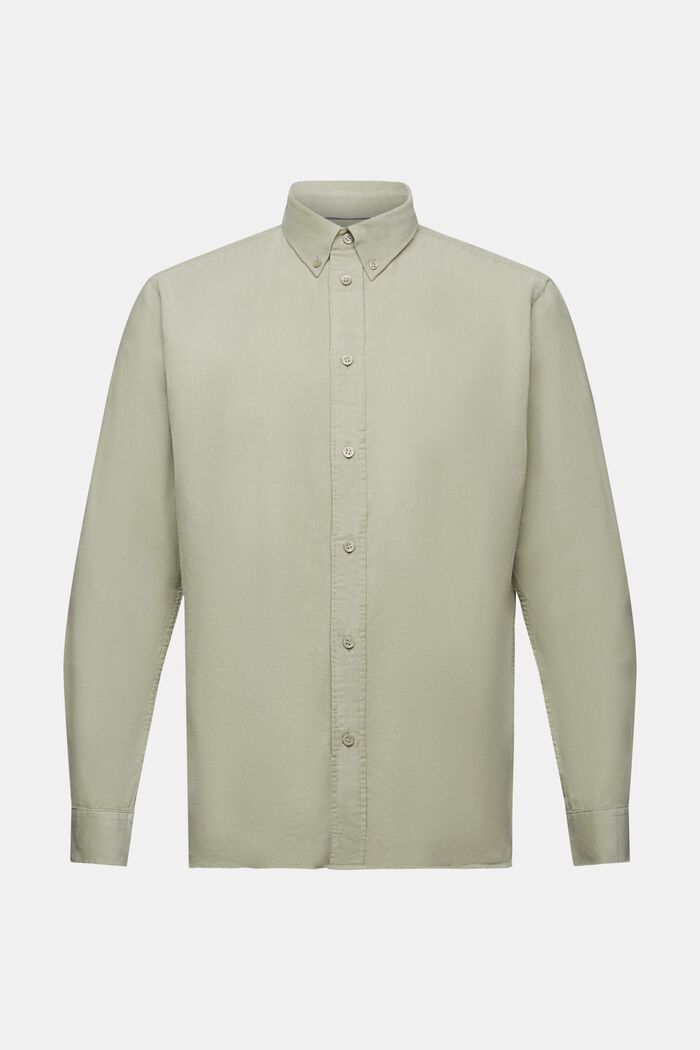 Camicia di velluto, 100% cotone, DUSTY GREEN, detail image number 6