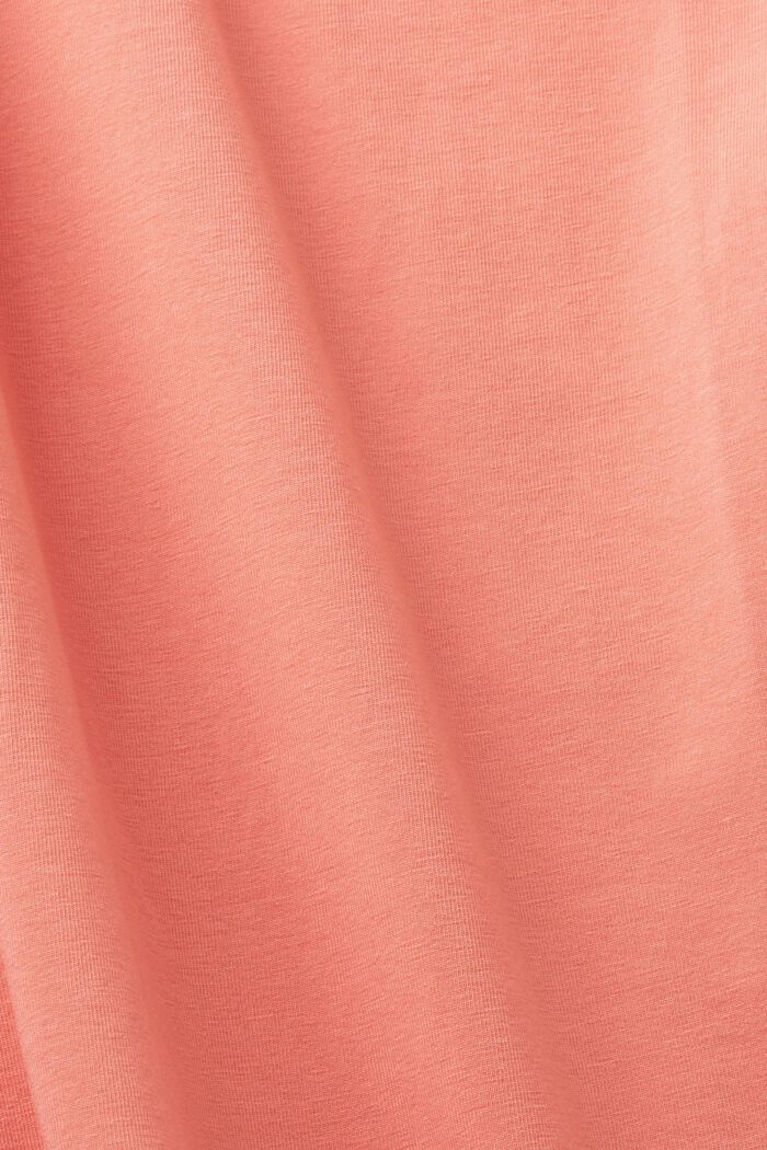 Camicia da notte in cotone con stampa a blocchi, CORAL, detail image number 4
