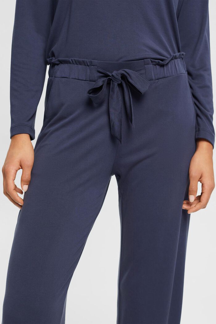 Pantaloni da pigiama con cintura da annodare fissa, TENCEL™, INK, detail image number 0