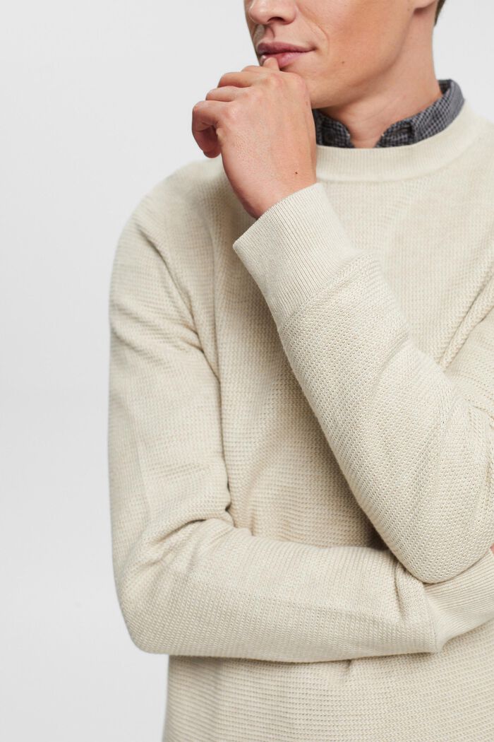Maglione a righe, LIGHT TAUPE, detail image number 2