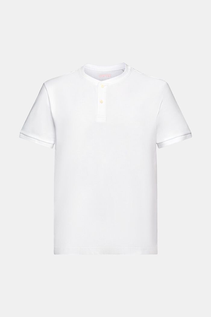 T-shirt henley in jersey, WHITE, detail image number 6