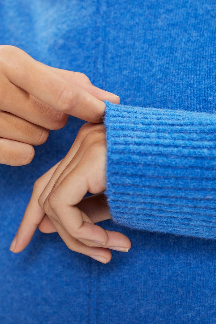 Con lana: pullover soffice con collo alto, BRIGHT BLUE, detail image number 0