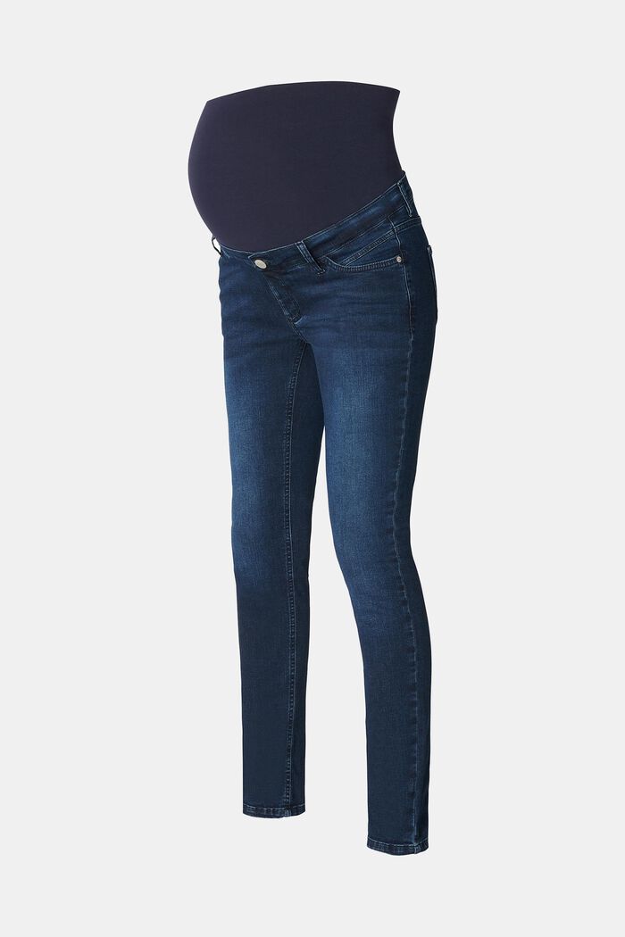 Jeans skinny vestibilità premaman, NEW DARKWASH, detail image number 5
