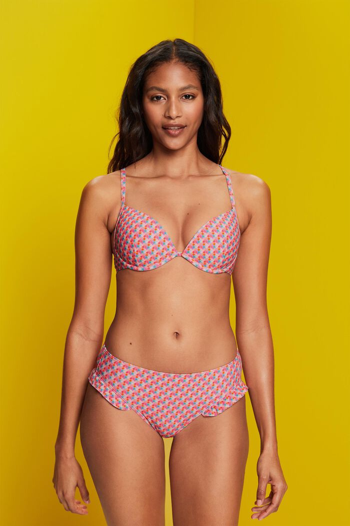 Riciclato: top bikini imbottito con ferretto, PINK FUCHSIA, detail image number 0