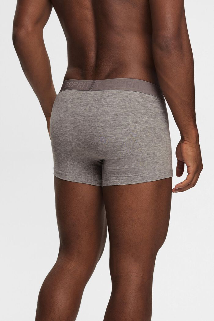 Shorts da uomo corti in cotone elasticizzato, confezione multipla, GREY, detail image number 3