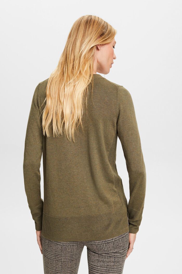 Pullover in maglia sottile, KHAKI GREEN, detail image number 3