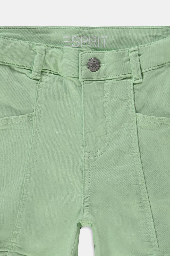 In materiale riciclato: shorts con vita regolabile, PISTACCHIO GREEN, detail image number 2