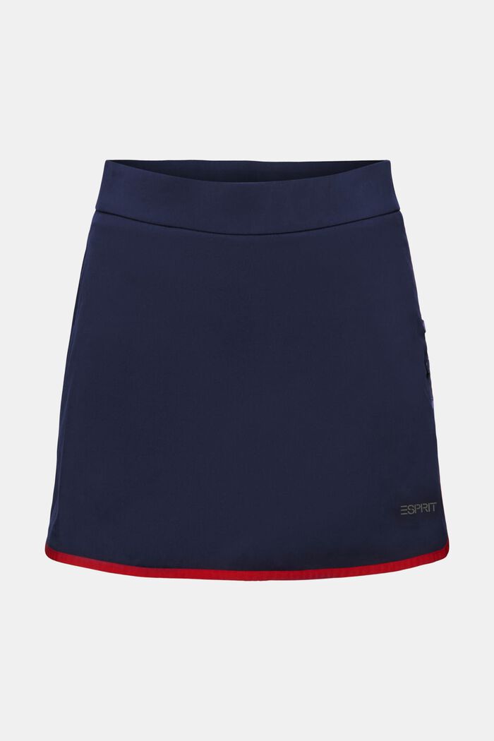 Minigonna-pantaloncino con finiture a contrasto, NAVY, detail image number 7