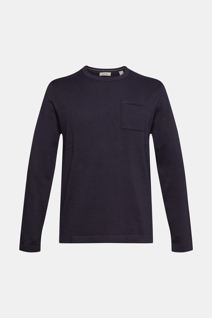 Pullover con tasca sul petto, NAVY, detail image number 2