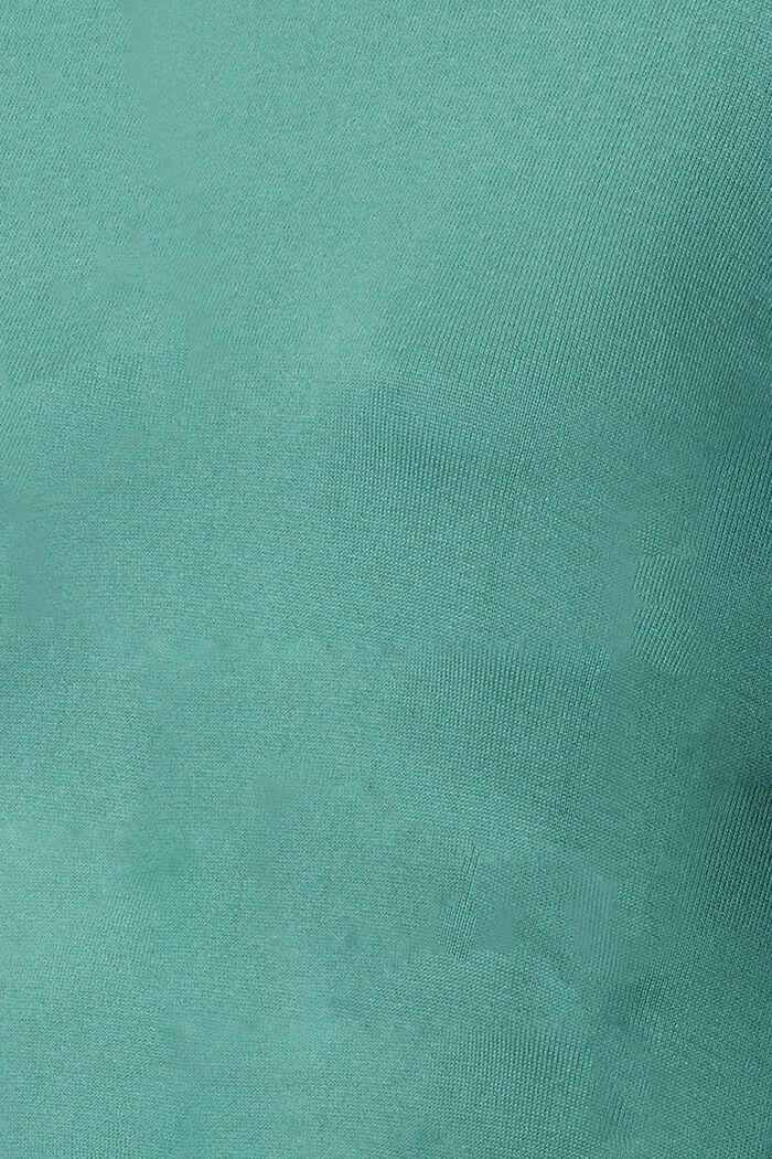 Pullover a maglia fine con cotone biologico, TEAL GREEN, detail image number 2