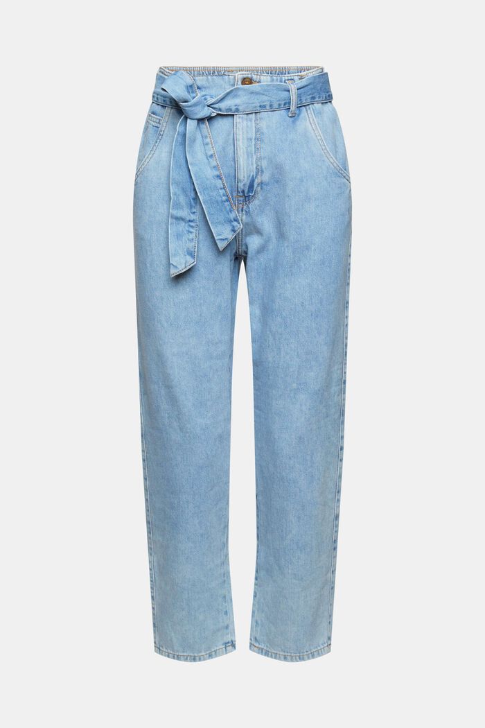 Con lino: jeans in stile paperbag