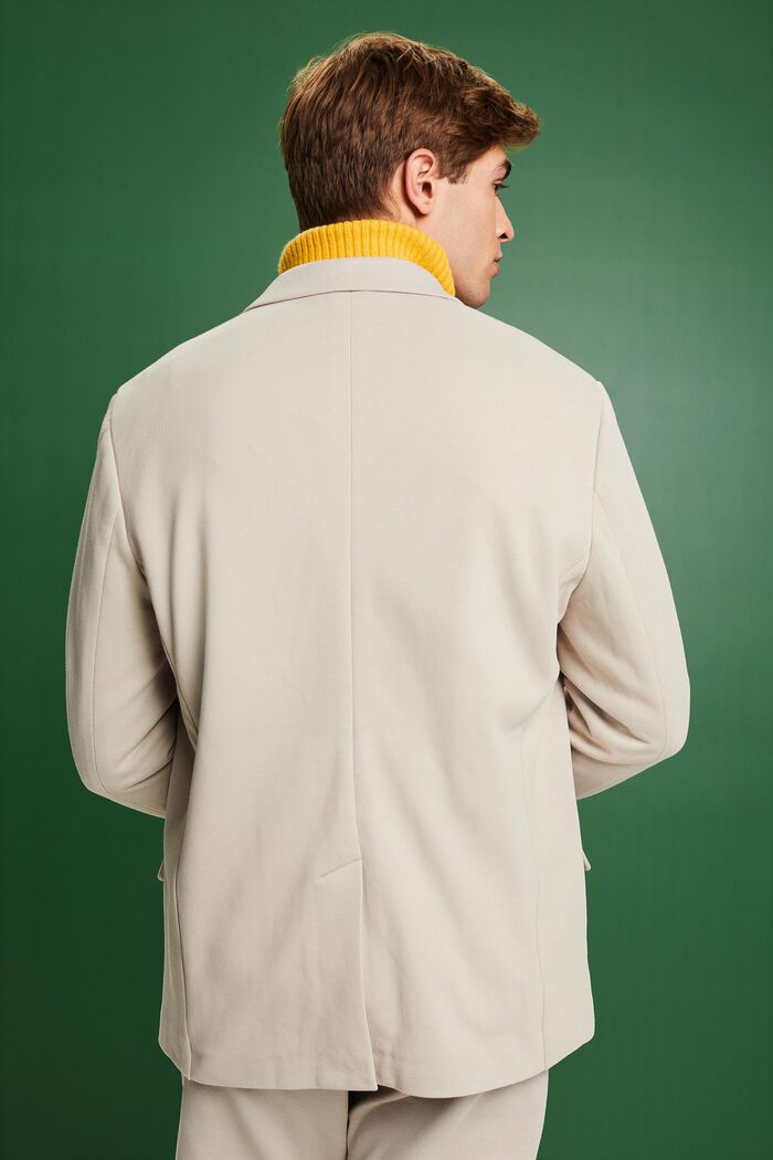 Blazer a maglia in jersey piqué, LIGHT GREY, detail image number 2