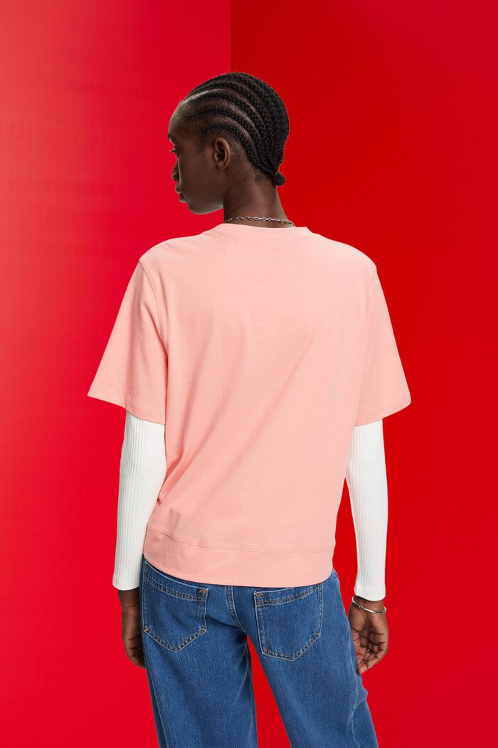 T-shirt di cotone, PINK, detail image number 3