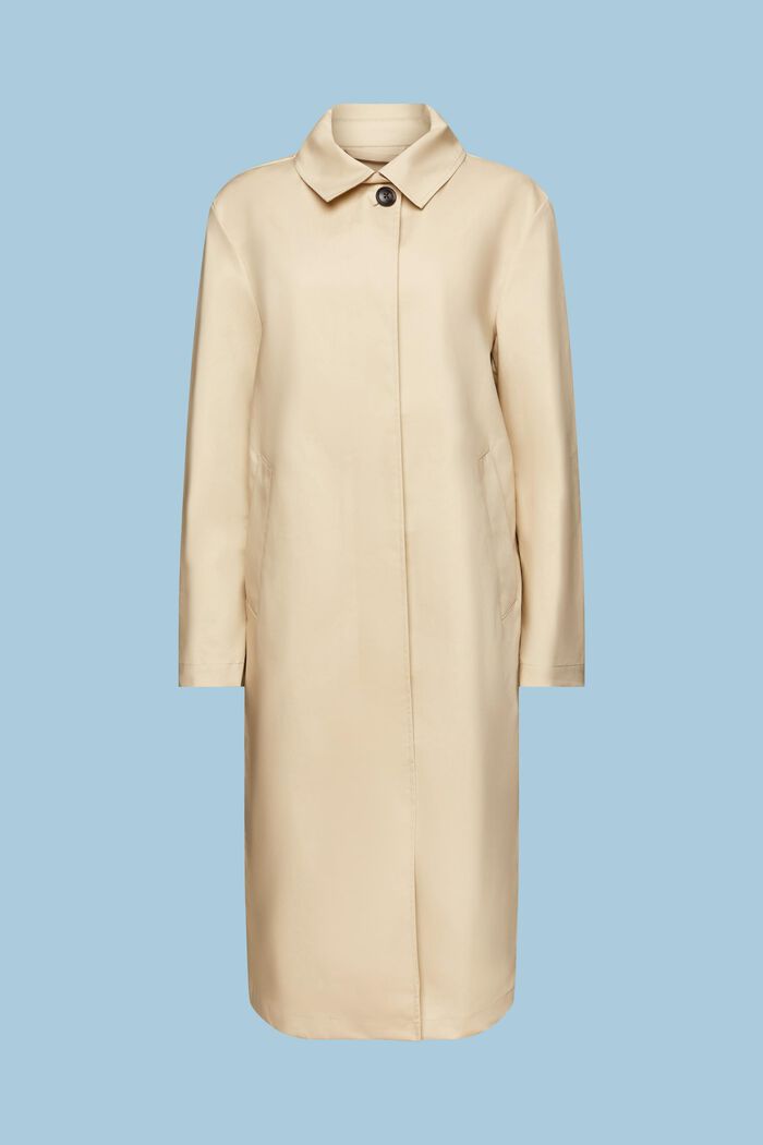 Cappotto midi stile car coat, LIGHT BEIGE, detail image number 5
