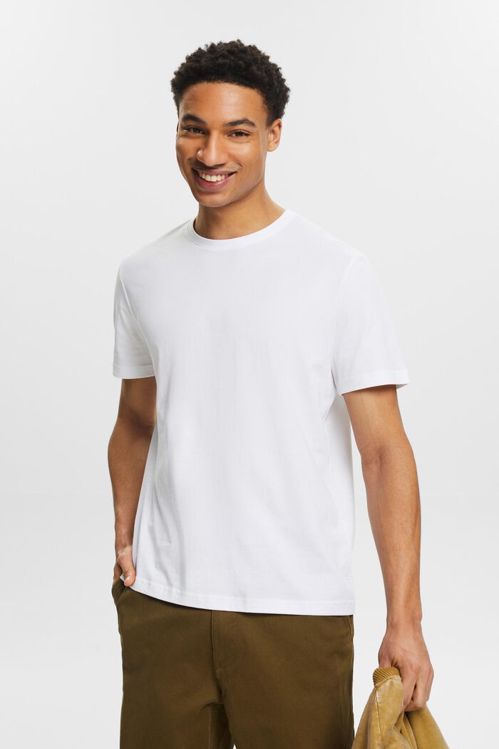 T-shirt a maniche corte a girocollo, WHITE, detail image number 0