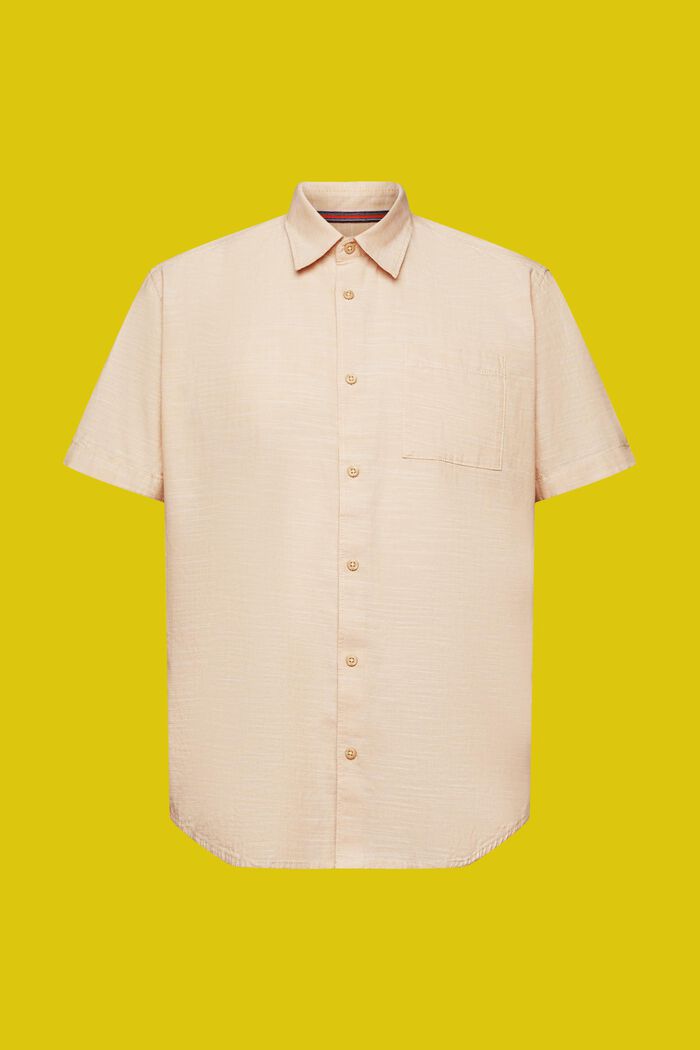 Camicia in cotone con colletto button down, SAND, detail image number 5