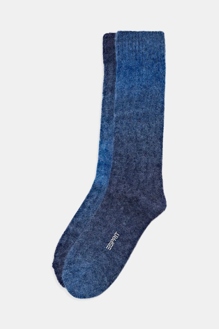 Calze in misto lana e alpaca, BLUE, detail image number 0