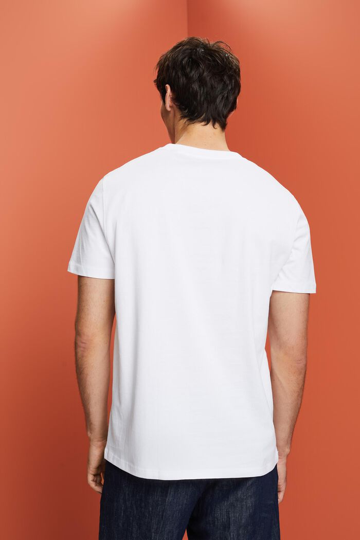 T-shirt con stampa frontale, 100% cotone, WHITE, detail image number 3