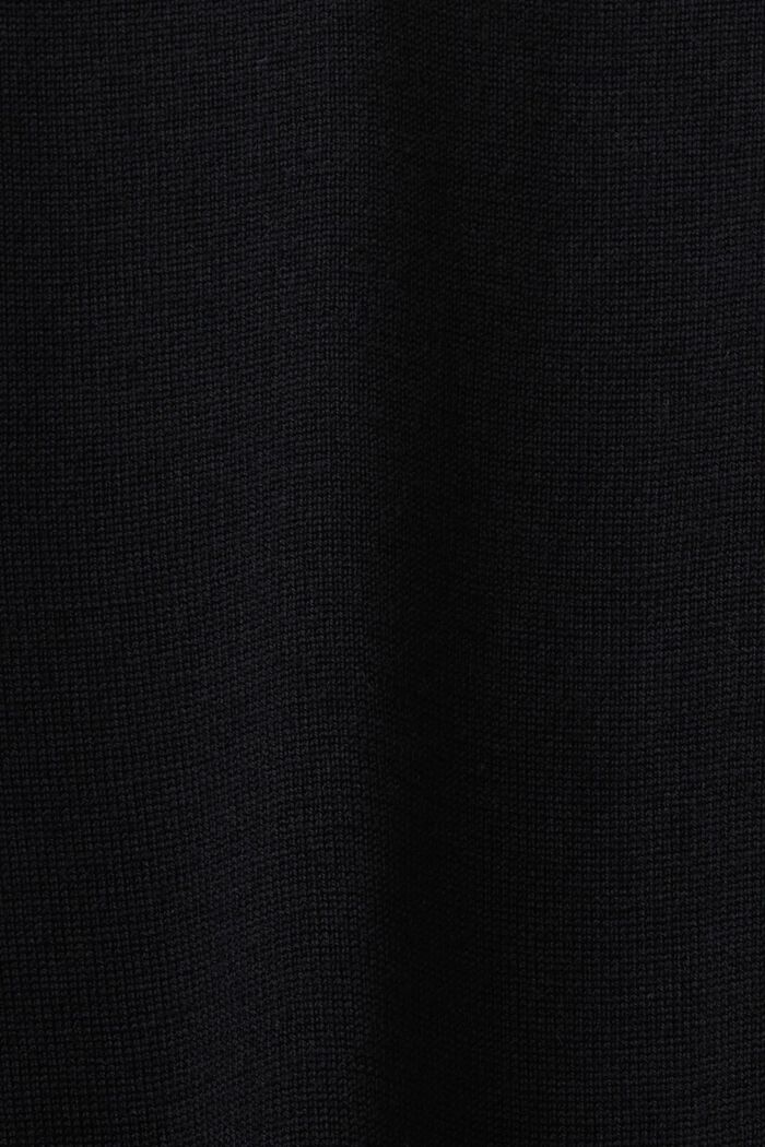 Pullover con collo a tartaruga in lana merino, BLACK, detail image number 5