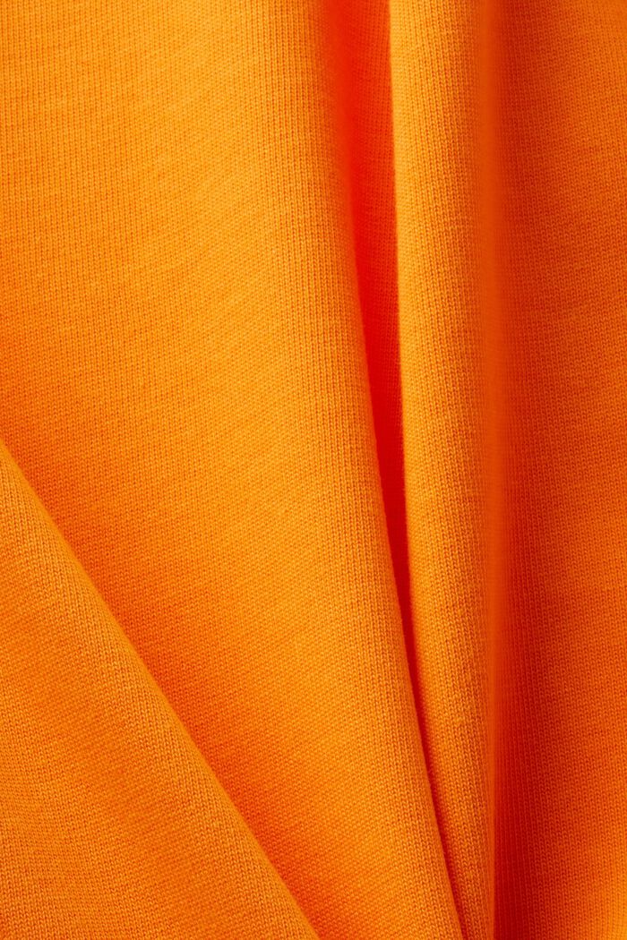 T-shirt unisex in jersey di cotone con logo, CORAL ORANGE, detail image number 6
