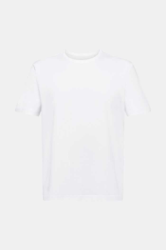 T-shirt girocollo in jersey di cotone Pima, WHITE, detail image number 6