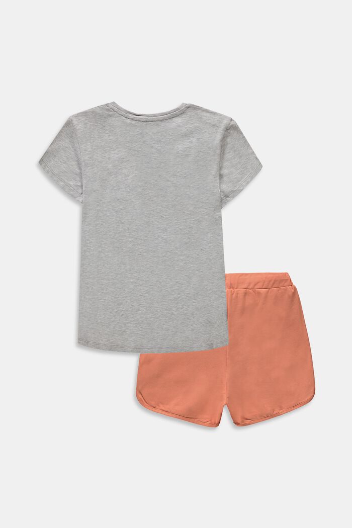 Set: t-shirt e shorts in jersey di cotone
