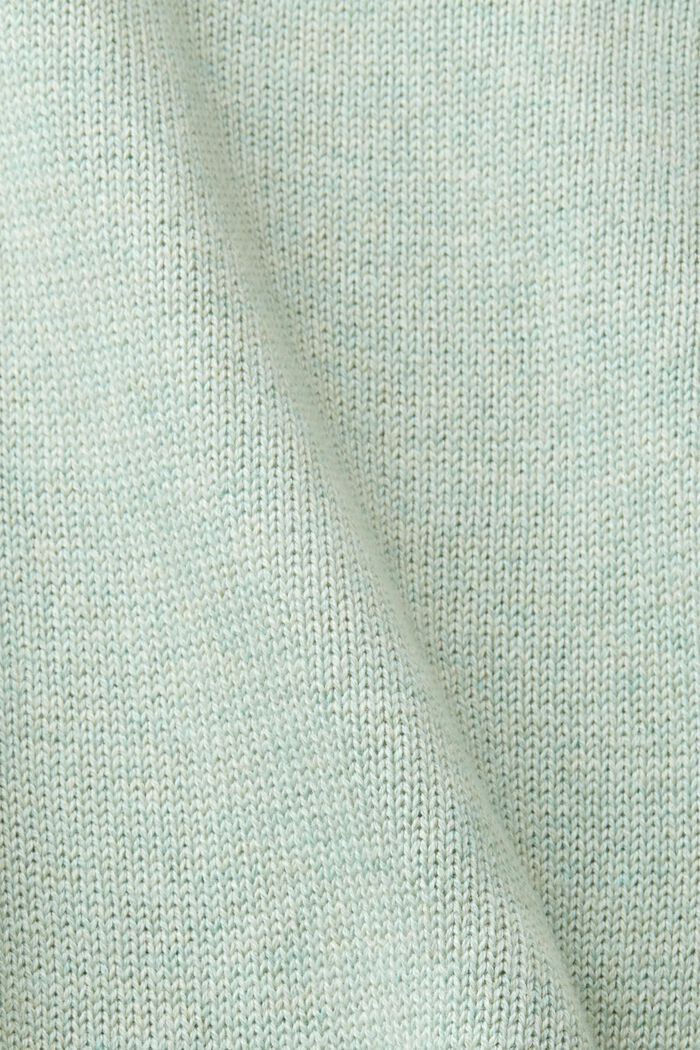 Pullover a maglia in cotone sostenibile, LIGHT AQUA GREEN, detail image number 6
