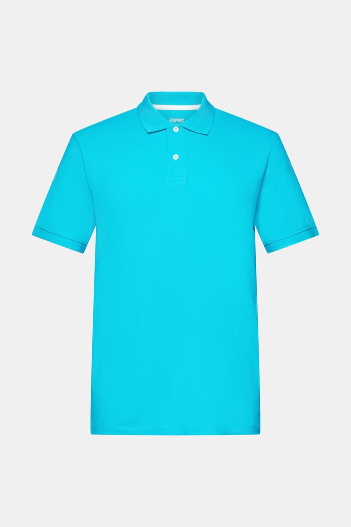 Camicia polo slim fit, AQUA GREEN, detail image number 6