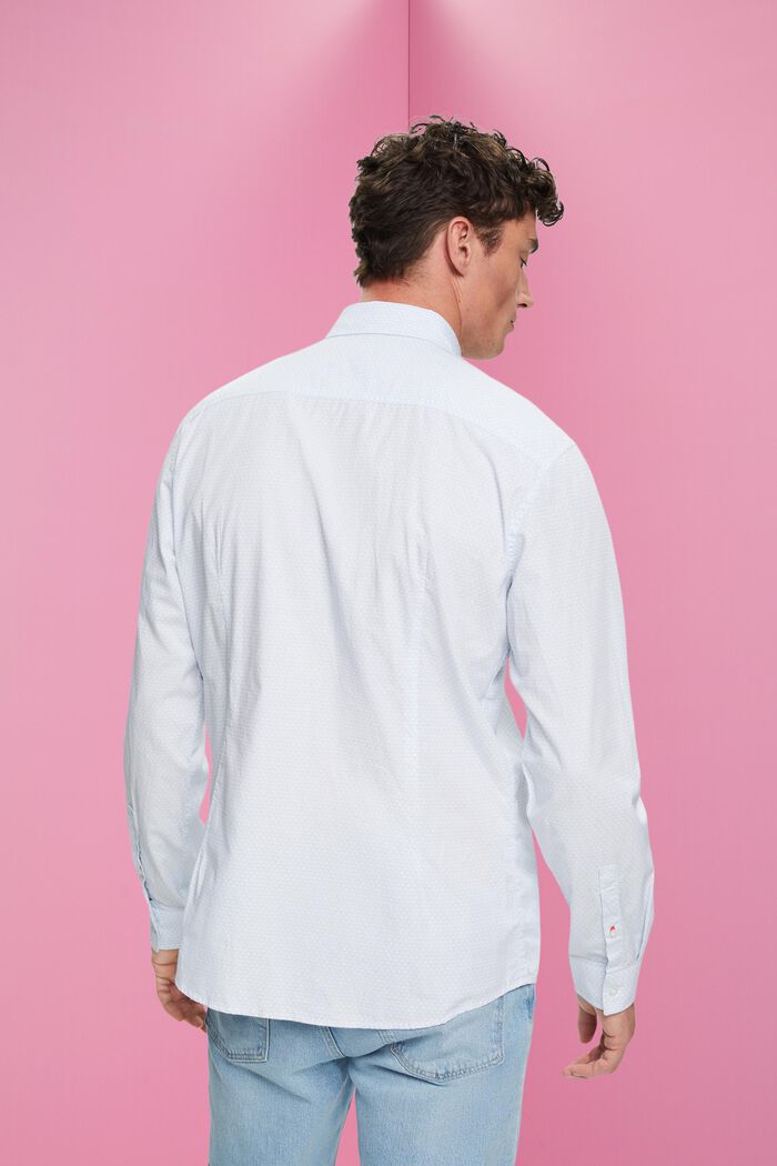 Camicia slim fit con motivo allover, WHITE, detail image number 3