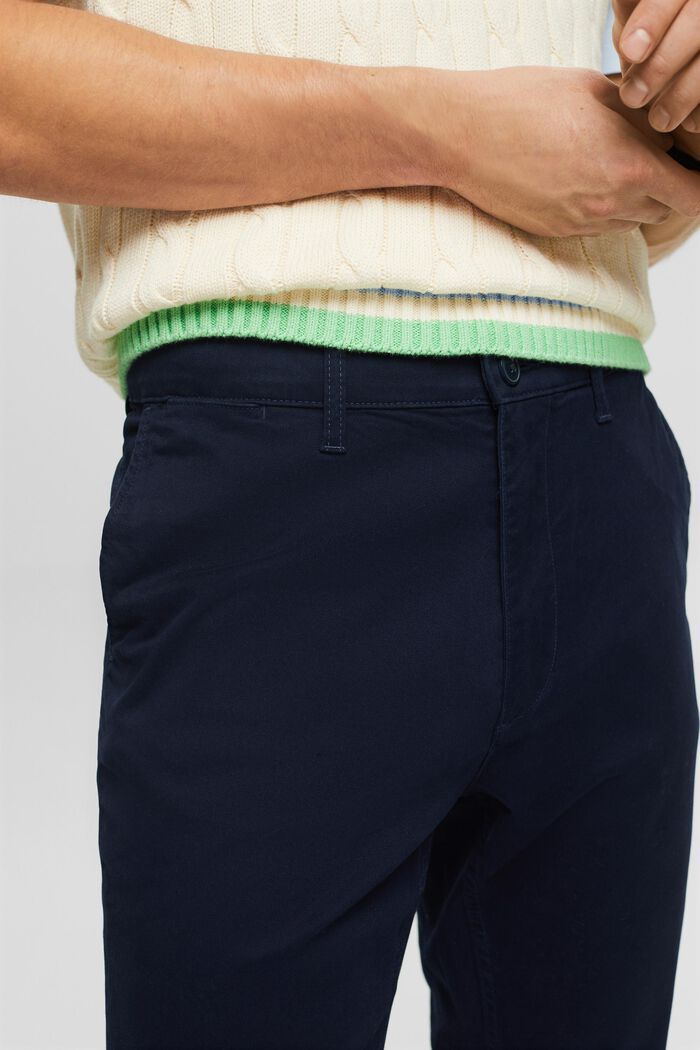 Pantaloni chino con gamba slim, NAVY, detail image number 4
