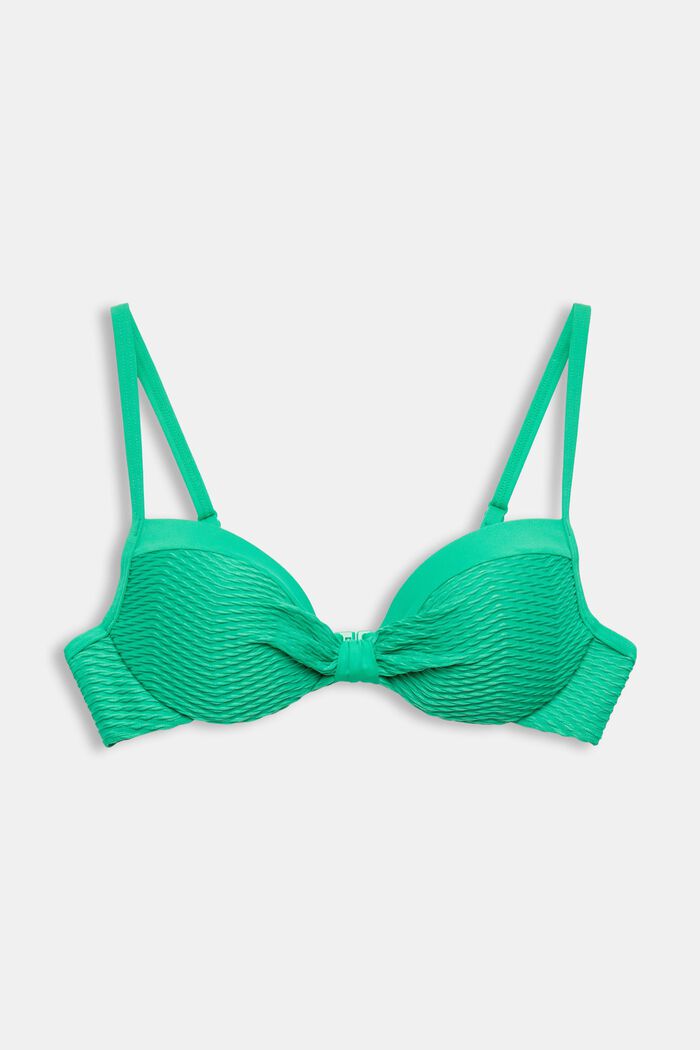 Riciclato: top da bikini imbottito con struttura, GREEN, detail image number 4