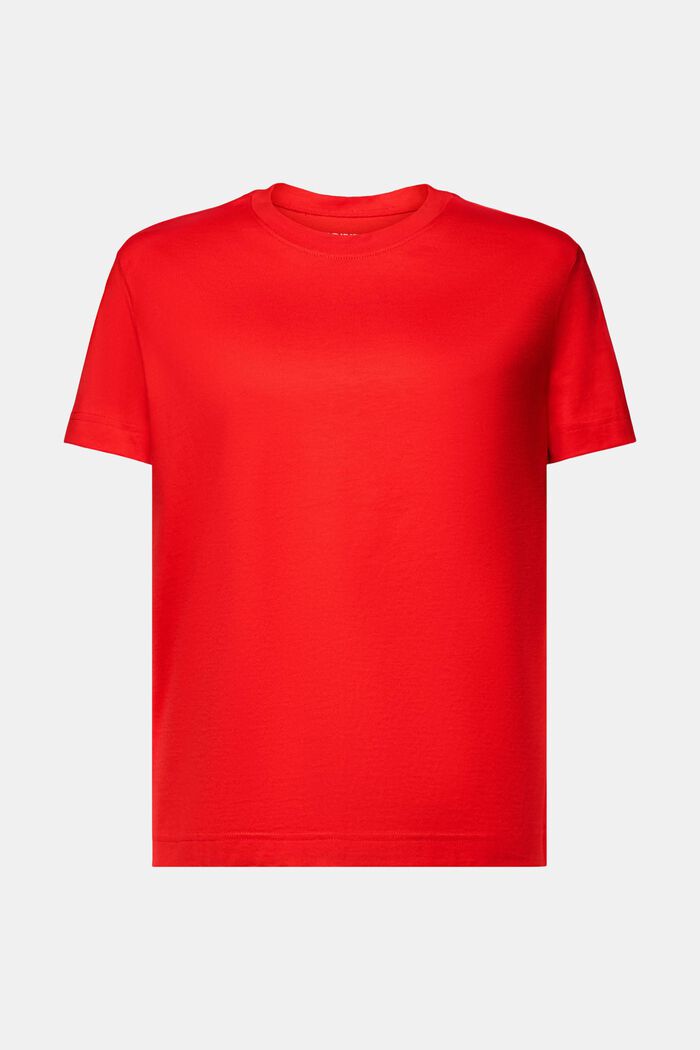 Maglietta in cotone Pima con girocollo, RED, detail image number 5