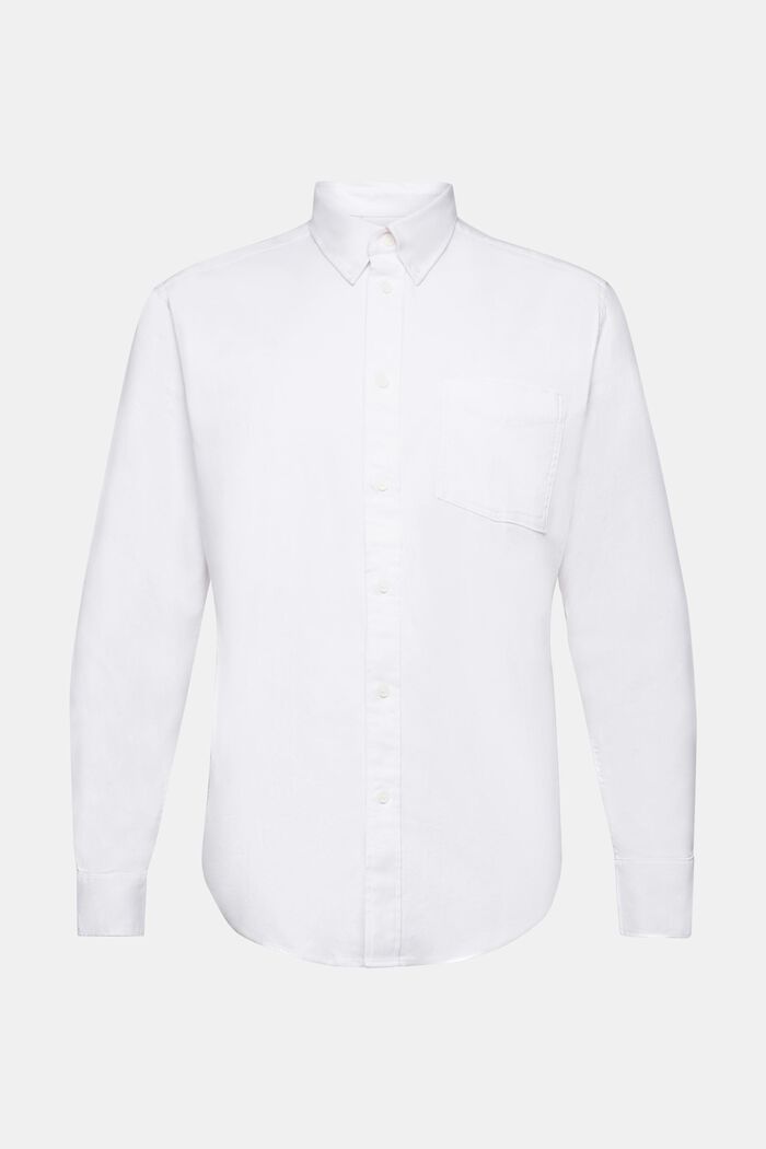 Camicia in twill regular fit, WHITE, detail image number 6