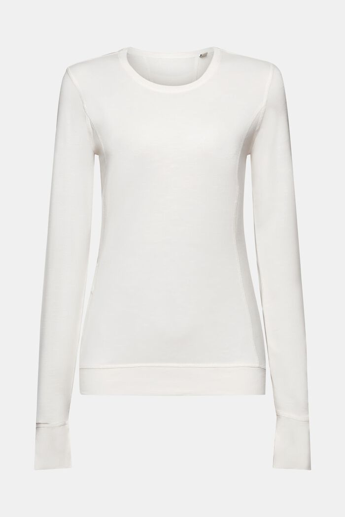 Top a maniche lunghe Active, TENCEL™, OFF WHITE, detail image number 6