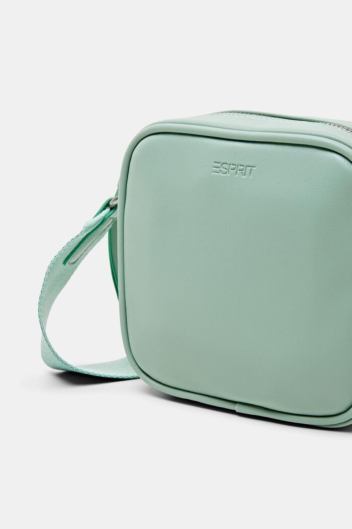 Borsa a tracolla in similpelle, LIGHT AQUA GREEN, detail image number 1