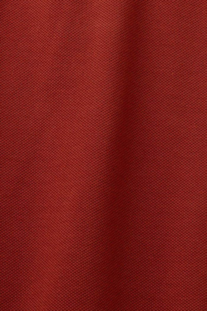 Polo in piqué con logo, RUST BROWN, detail image number 6