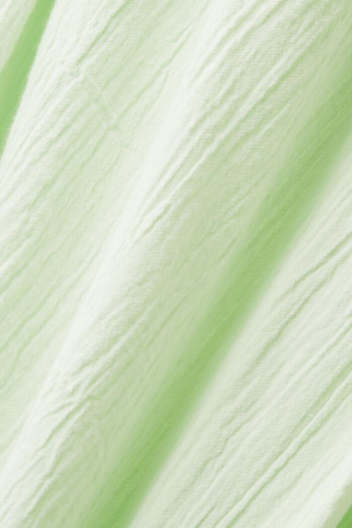 Blusa strutturata in cotone, CITRUS GREEN, detail image number 6