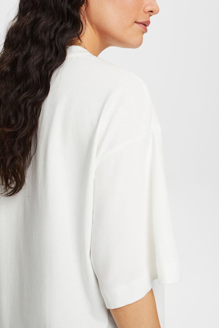 T-shirt oversize in cotone, OFF WHITE, detail image number 2