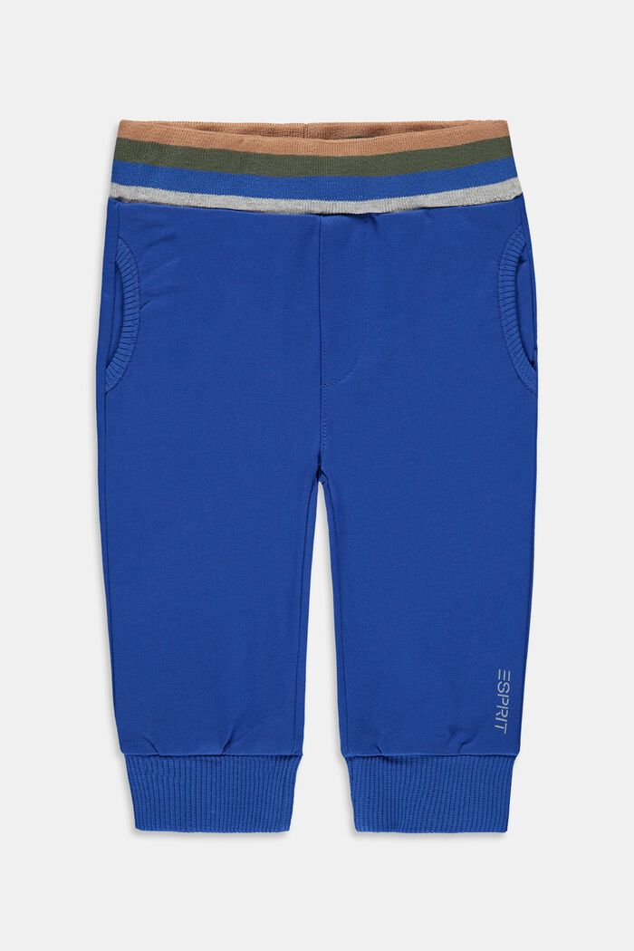 Pantaloni felpati in 100% cotone biologico, BLUE, overview