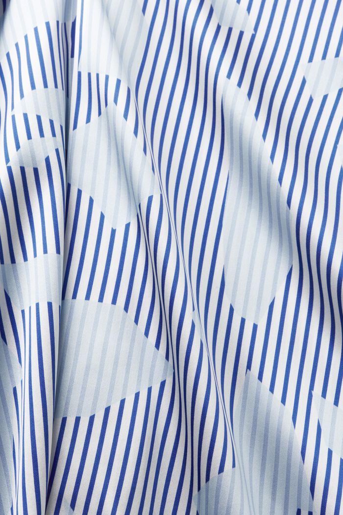 Camicia con bottoni in seta stampata, BRIGHT BLUE, detail image number 5