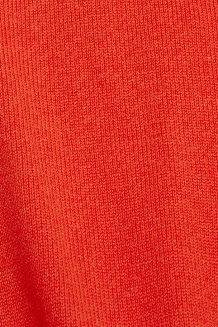 Pullover a maglia in cotone sostenibile, RED, detail image number 1