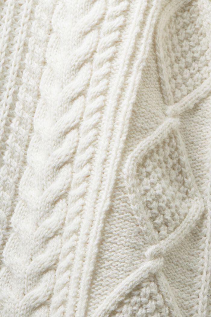 Pullover con collo dolcevita in maglia intrecciata, ICE, detail image number 6