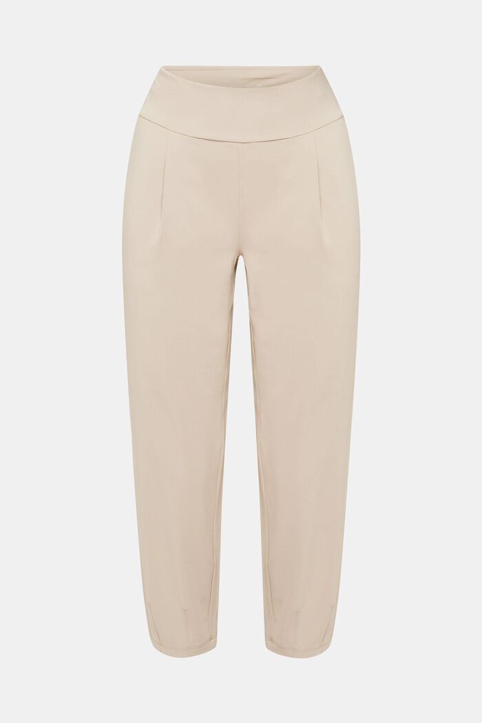 Joggers cropped in jersey con E-DRY, BEIGE, detail image number 2