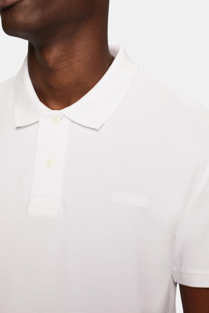 Polo in piqué, WHITE, detail image number 3
