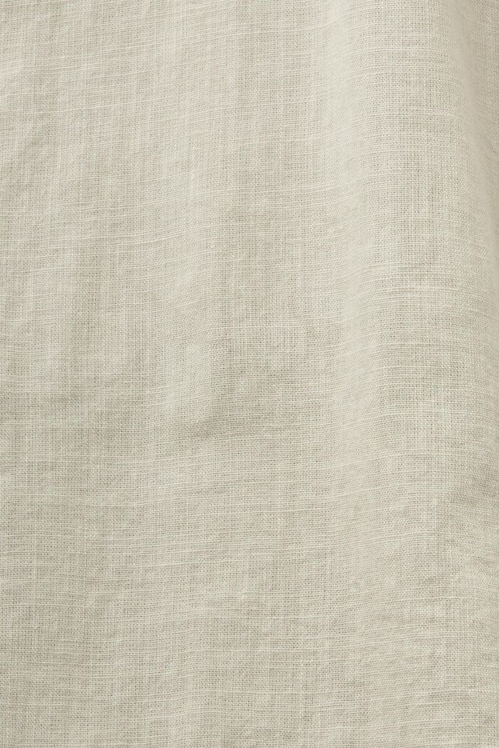 Camicetta in cotone sostenibile con maniche corte, DUSTY GREEN, detail image number 4