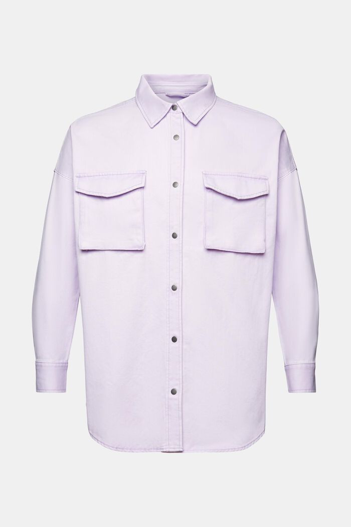 Camicia blusata a maniche lunghe, LAVENDER, detail image number 7