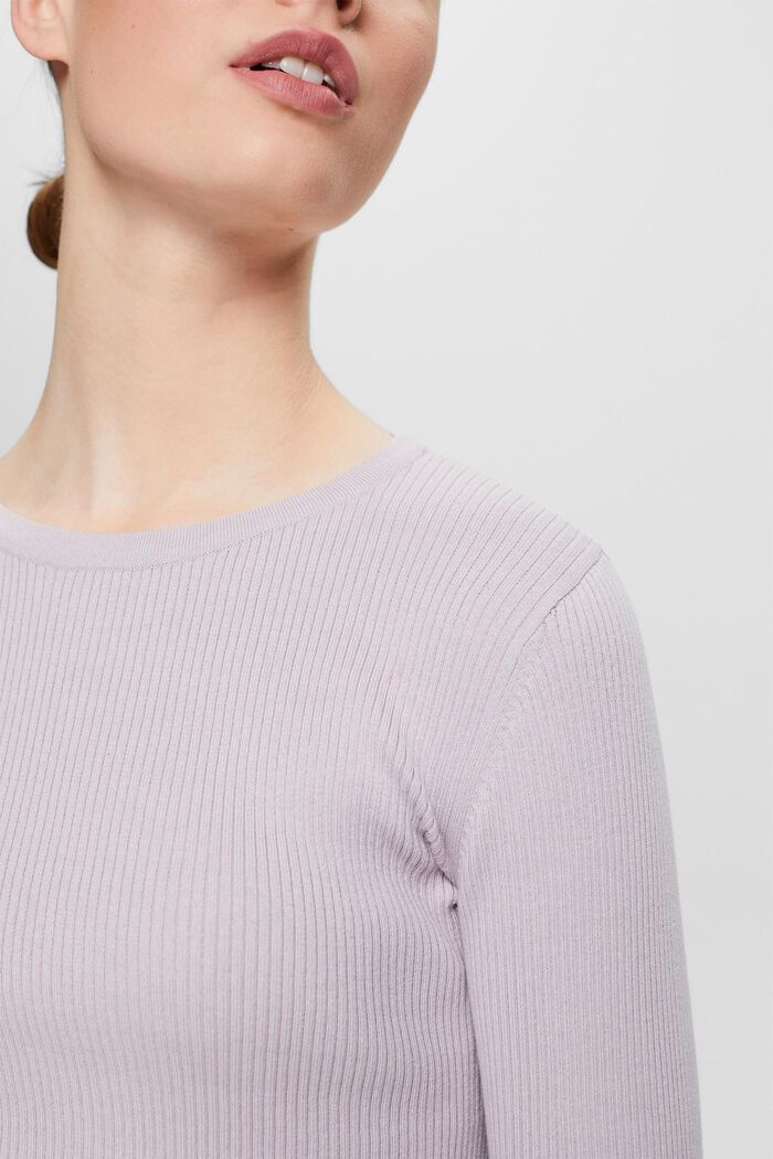 Pullover con effetto a coste, LAVENDER, detail image number 0