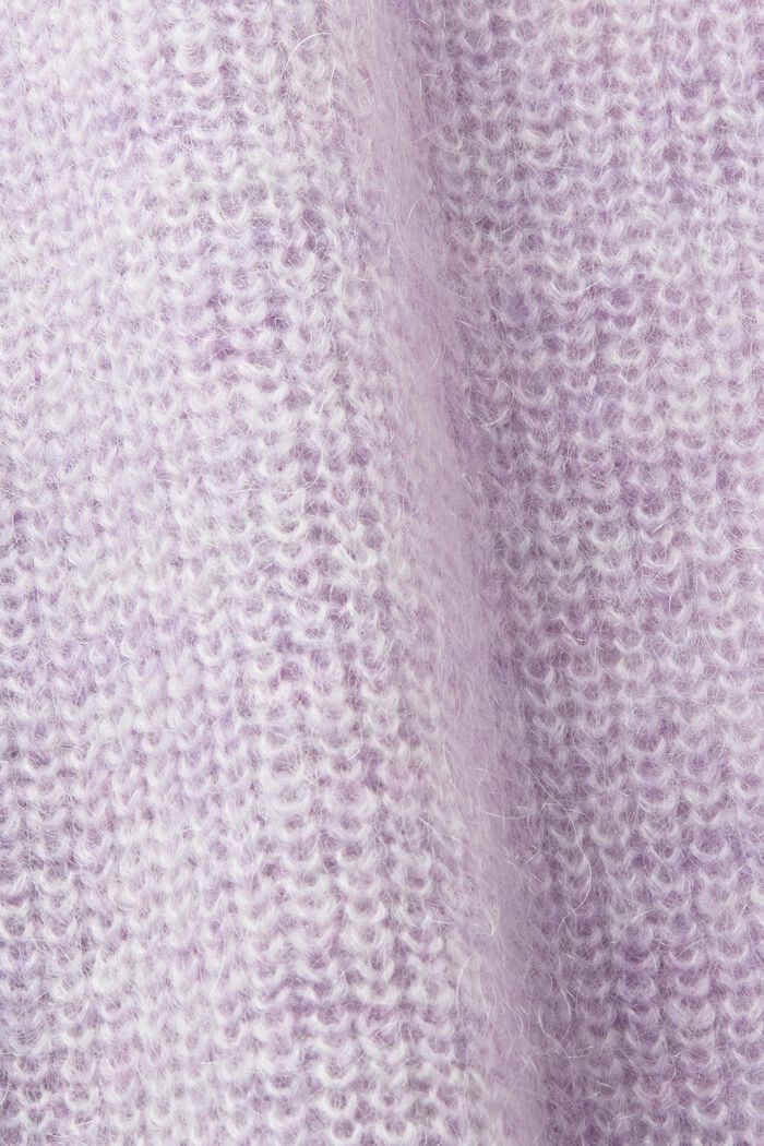 Cardigan aperto in maglia a coste, LAVENDER, detail image number 5