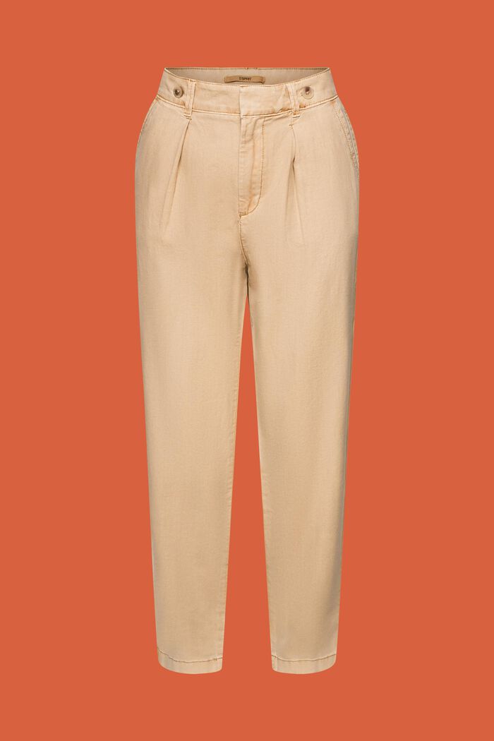 Pantaloni chino in misto lino, SAND, detail image number 7