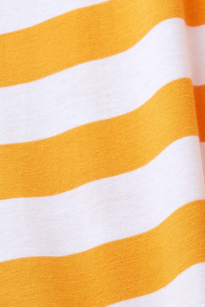T-shirt a righe in cotone, ORANGE, detail image number 5